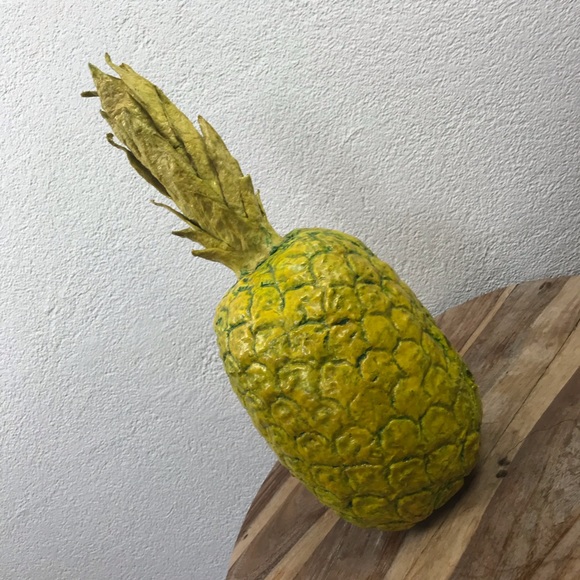Vintage l 50s 60s Novelty Kitsch Tiki Hawaiian Paper Mache Pineapple Fruit Decor - Picture 5 of 14
